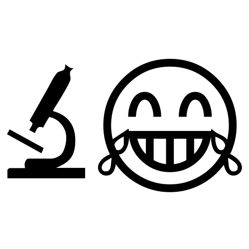 🔬😂 Emoji Domain black and white Symbola rendering